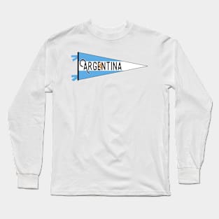 Argentina Flag Pennant Long Sleeve T-Shirt